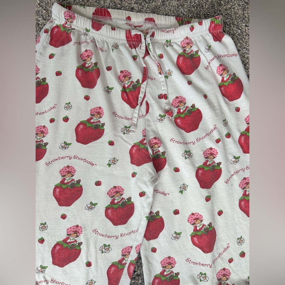 Vintage Gen X Strawberry Shortcake Pajama Pants size XS-S - Picture 2 of 9
